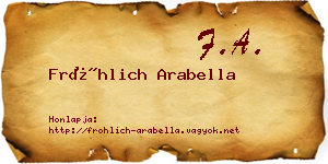 Fröhlich Arabella névjegykártya